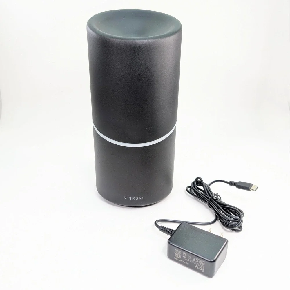 Vitruvi Move Essential Oil Diffuser Charcoal Black Portable Ultrasonic Corded